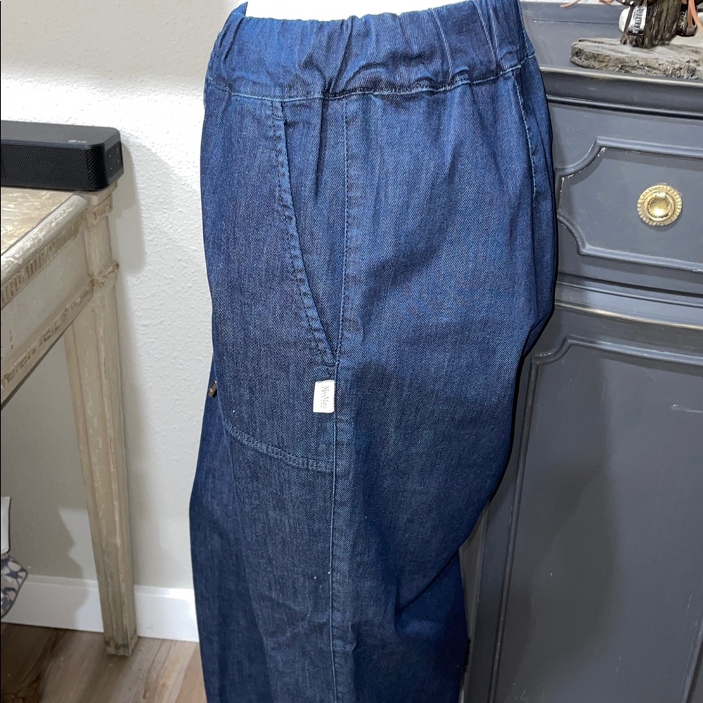 MaxMara Dark Blue Straight Leg Jeans - Picture 3 of 10